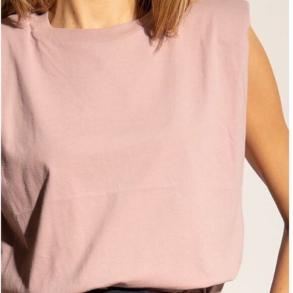 All Saints Revolve Cotton Coni Tank Top in Morning Mauve Size Large NEW 175.00 - Picture 2 of 14